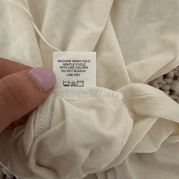 NWT Lanston White One Shoulder Stretch Drape Front Tank Top Womens Size XS - Picture 7 of 7